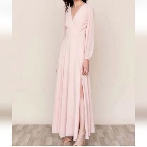 Yumi Kim Love Affair Long Sleeves Maxi Dress in Blush.Size S - Picture 2 of 16